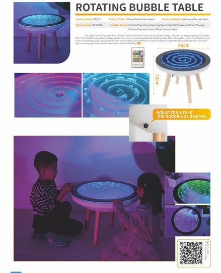 Spiral Bubble Flow Table