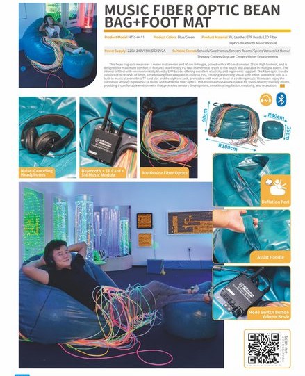 Sensory Musical Fiber Optic Beam Bag