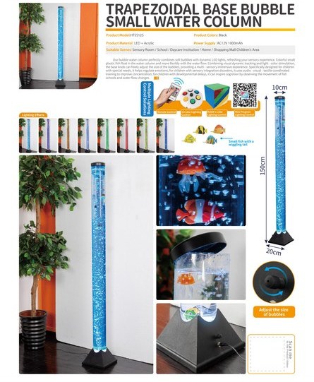 Trapezoidal Base Water Bubble Lamp