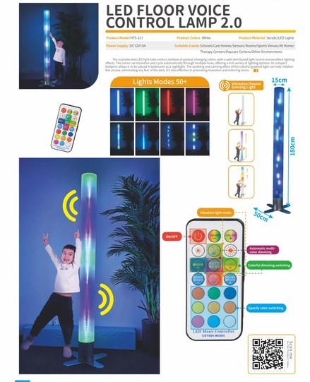 Sound Reactive LED Colour Changing Tube (Medium)