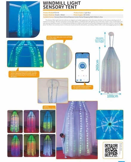 Glowing Fiber Optic Light Curtain